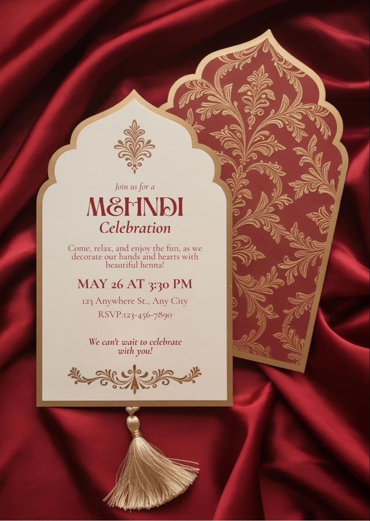 Premium Muslim Padded Wedding Invitation Cards