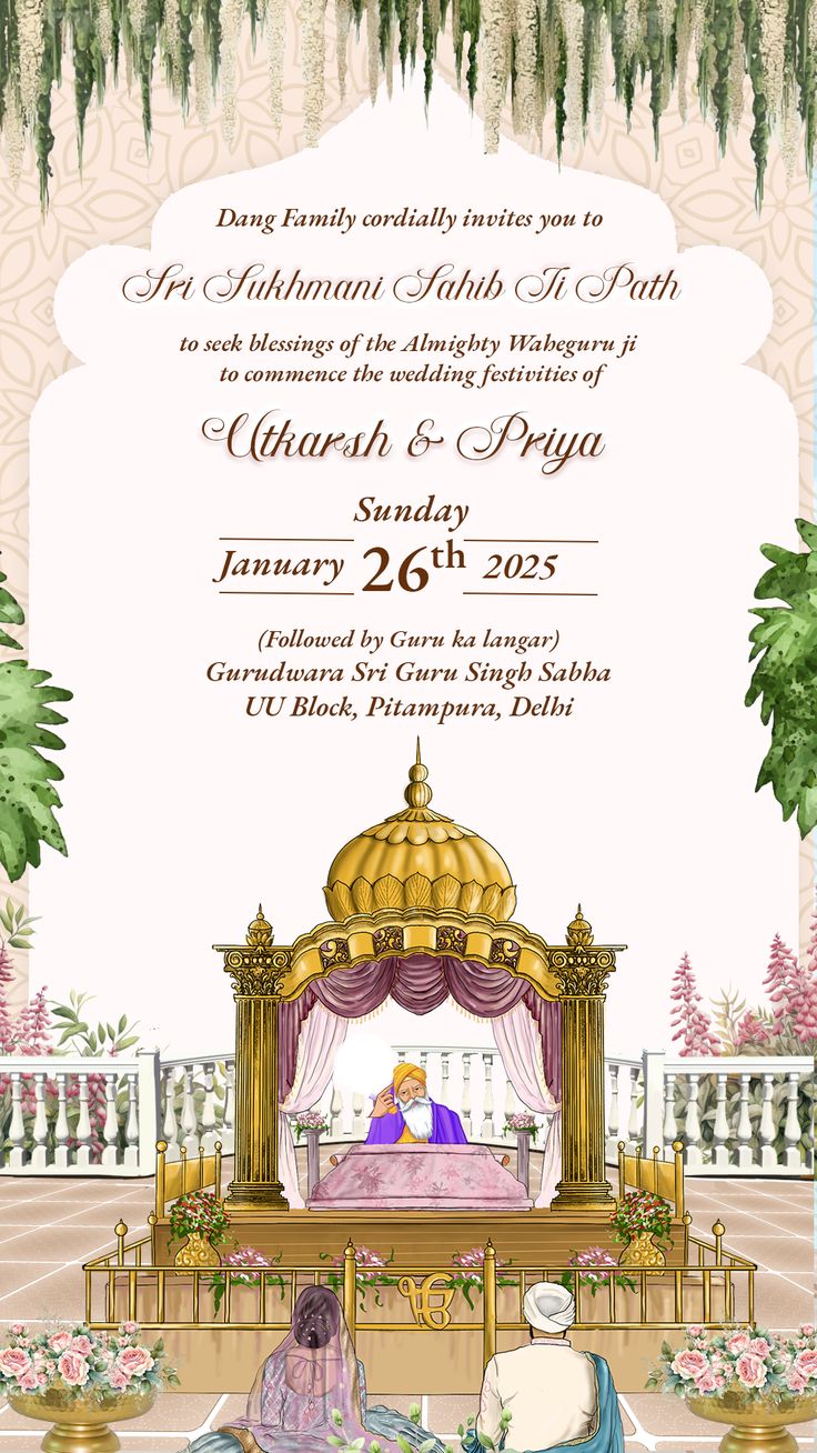Premium Sikh Wedding Invitation Cards